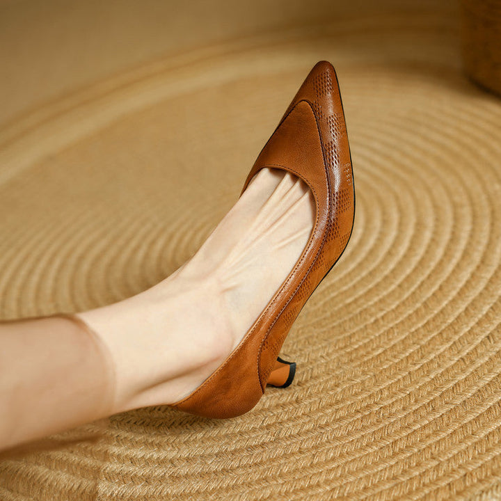 Zapatos de Tacón Alto de Cuero Auténtico Belle - Van Moreau Utrecht