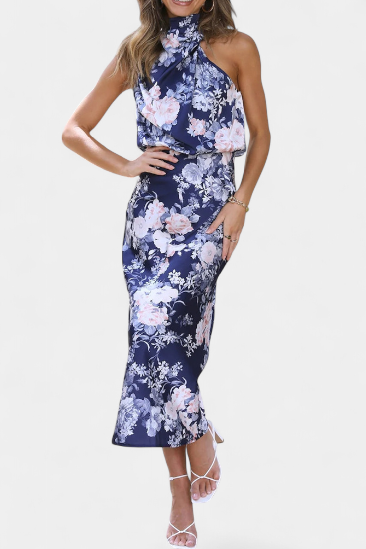 Lisa | Maxi Floral Halter - Van Moreau Utrecht