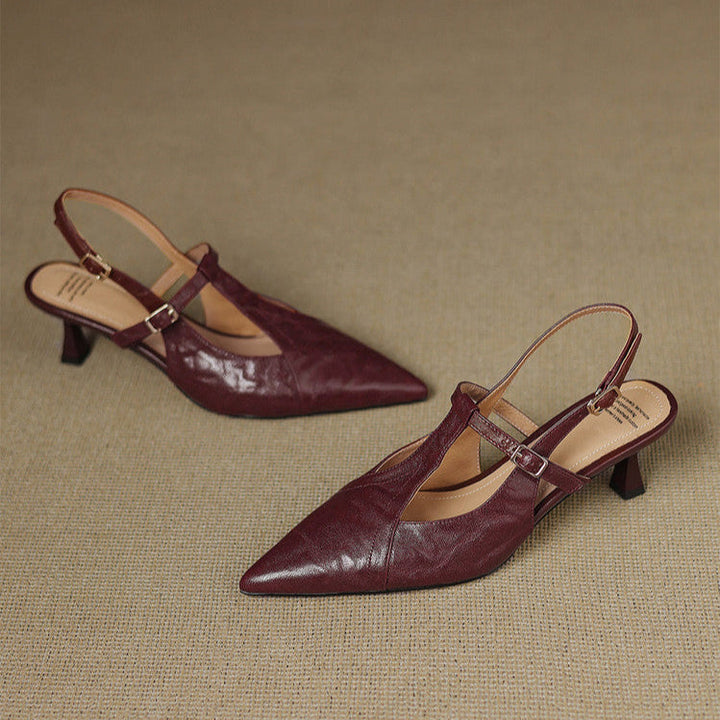 Tacones Altos de Cuero Noir Auténtico - Van Moreau Utrecht
