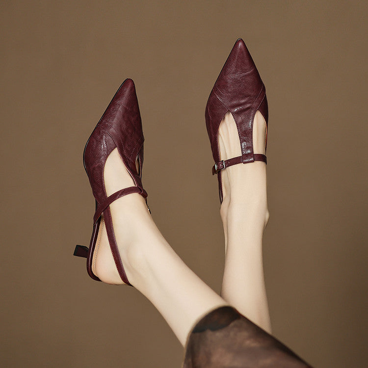 Tacones Altos de Cuero Noir Auténtico - Van Moreau Utrecht