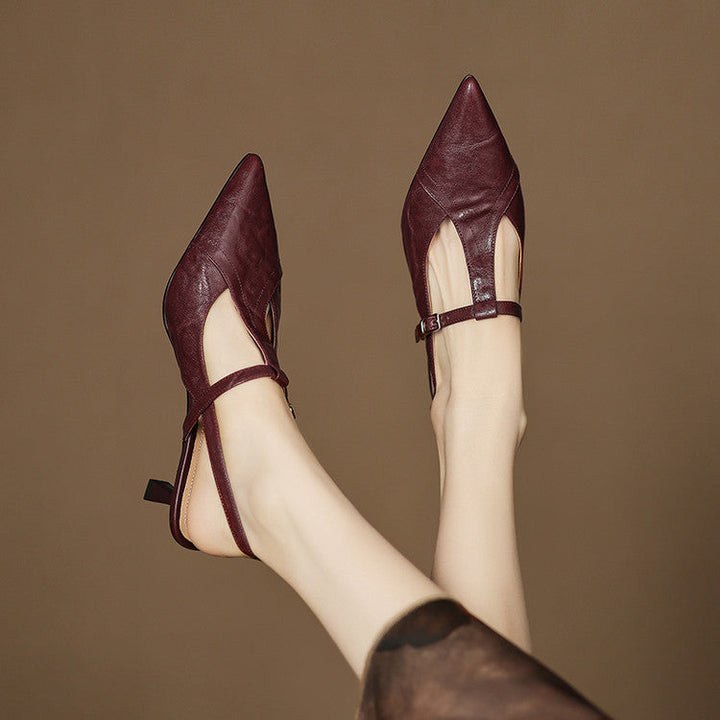 Tacones Altos de Cuero Noir Auténtico - Van Moreau Utrecht