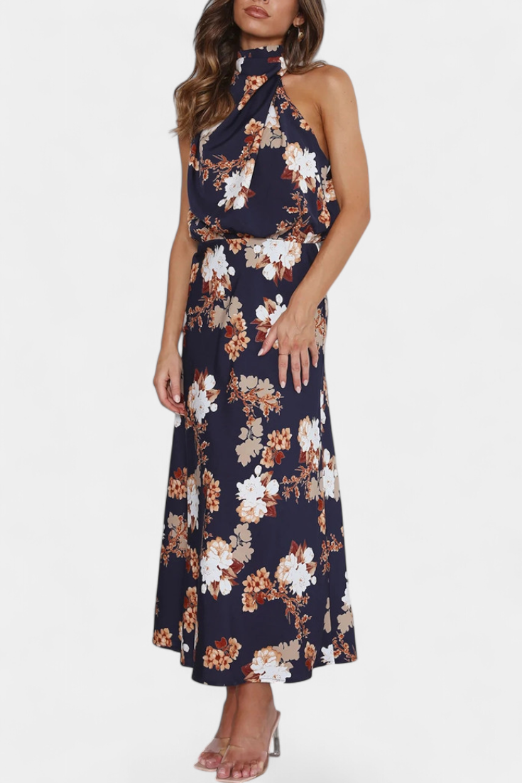 Lisa | Maxi Floral Halter - Van Moreau Utrecht