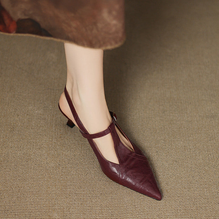 Tacones Altos de Cuero Noir Auténtico - Van Moreau Utrecht