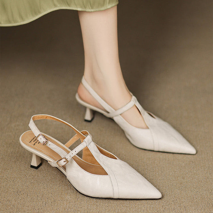 Tacones Altos de Cuero Noir Auténtico - Van Moreau Utrecht