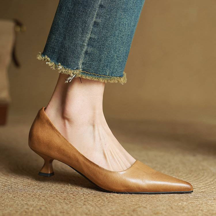 Anok Tacones Altos de Cuero Auténtico - Van Moreau Utrecht