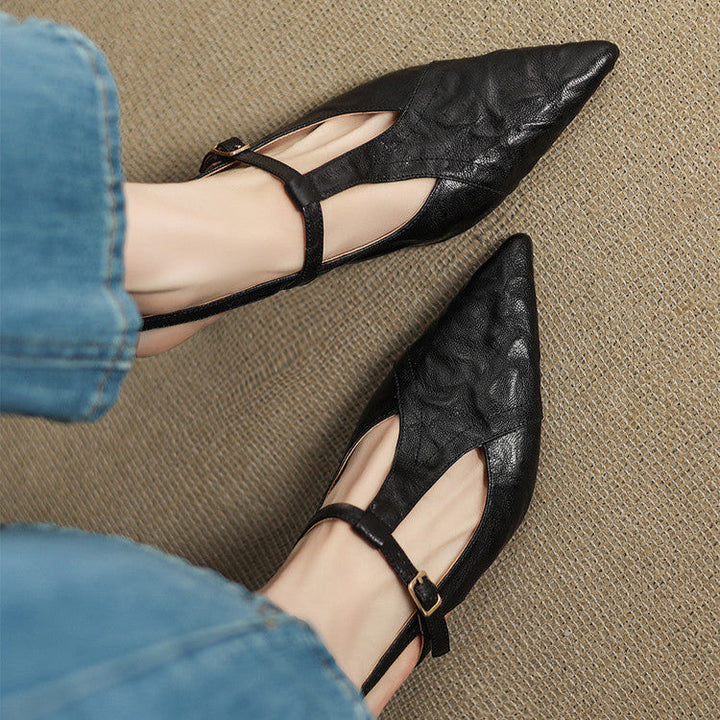 Tacones Altos de Cuero Noir Auténtico - Van Moreau Utrecht