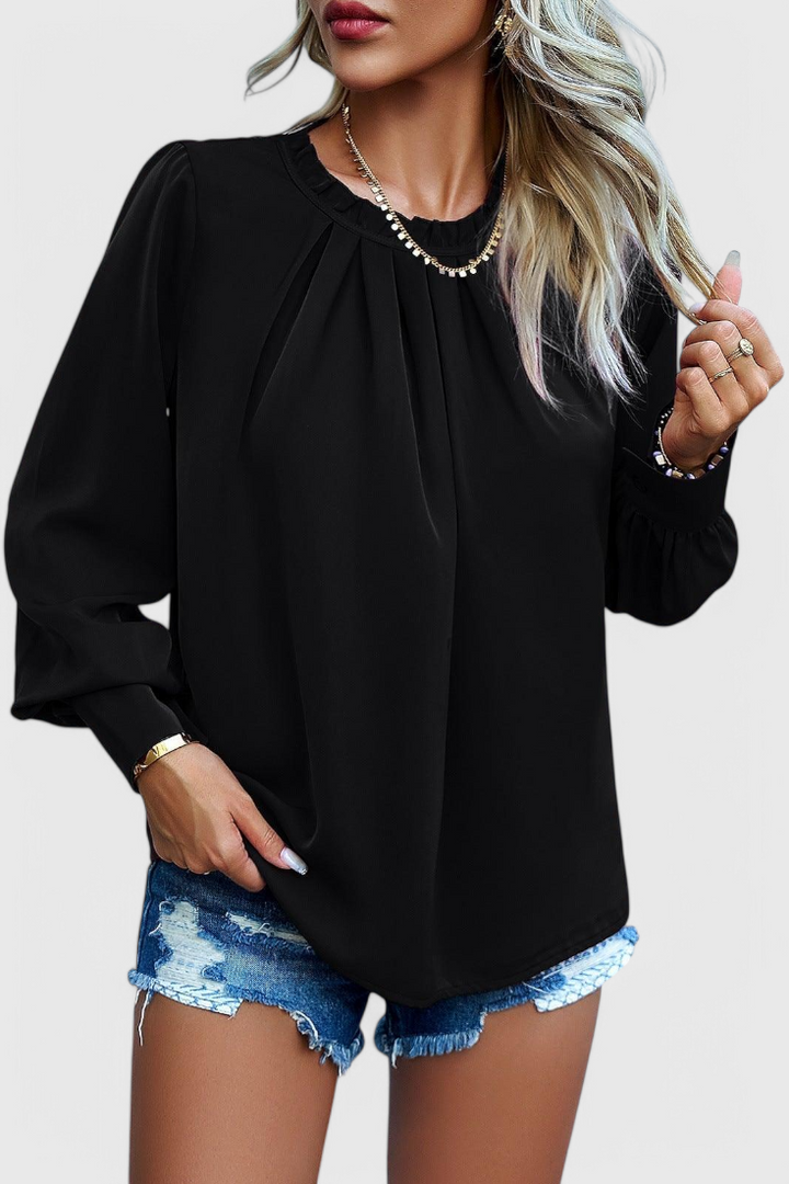 Dottie Top de Manga Larga con Cuello de Encaje - Van Moreau Utrecht