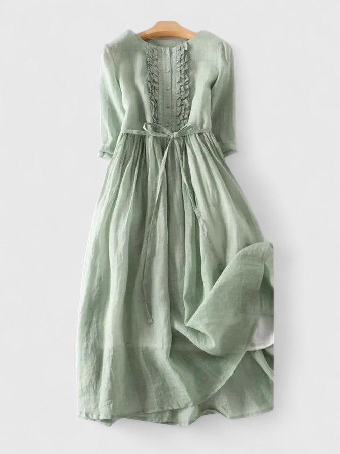 SOFÍA – VESTIDO MIDI CON LAZO - Van Moreau Utrecht