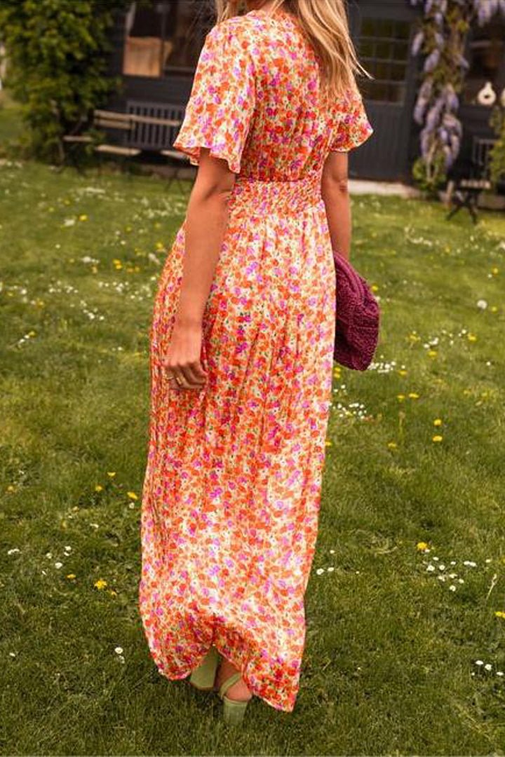 Faith | Elegant Long Dress With Flowers - Van Moreau Utrecht