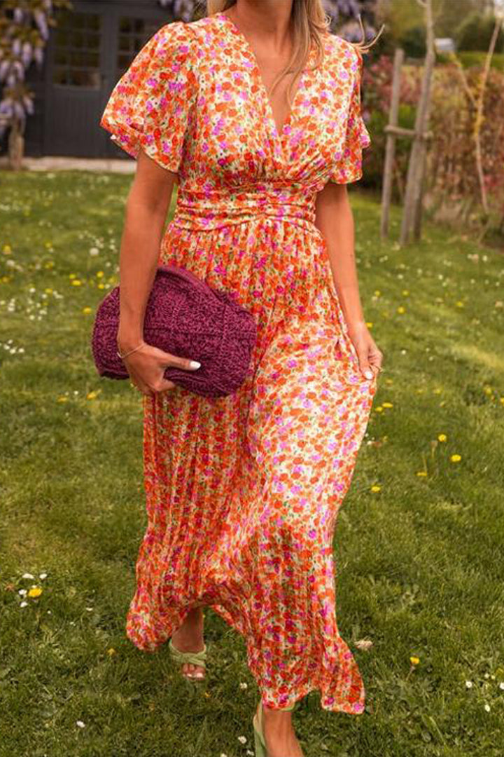 Faith | Elegant Long Dress With Flowers - Van Moreau Utrecht