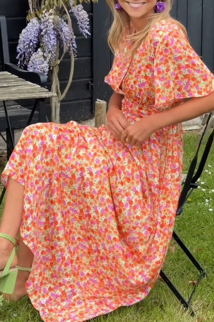 Faith | Elegant Long Dress With Flowers - Van Moreau Utrecht
