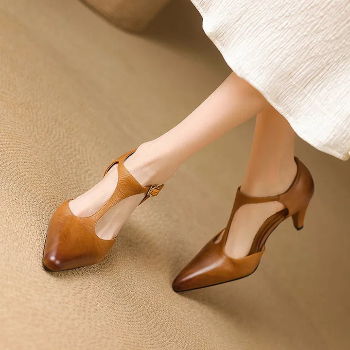 Tacones Altos de Cuero Auténtico Triana - Van Moreau Utrecht