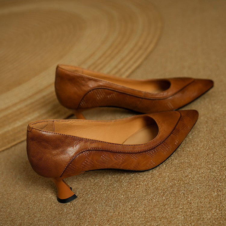 Zapatos de Tacón Alto de Cuero Auténtico Belle - Van Moreau Utrecht