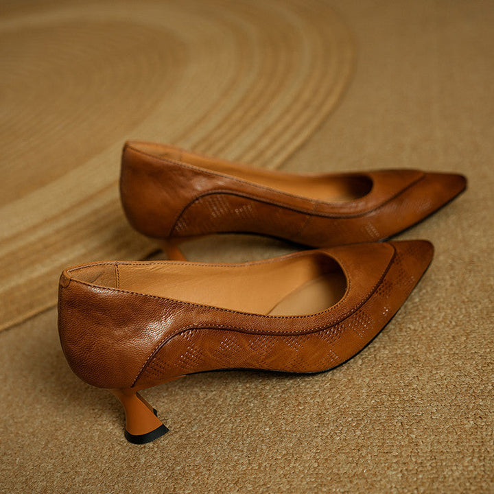 Zapatos de Tacón Alto de Cuero Auténtico Belle - Van Moreau Utrecht