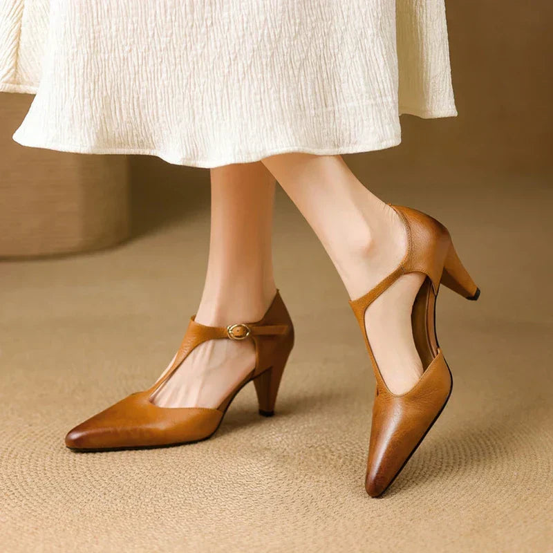 Tacones Altos de Cuero Auténtico Triana - Van Moreau Utrecht