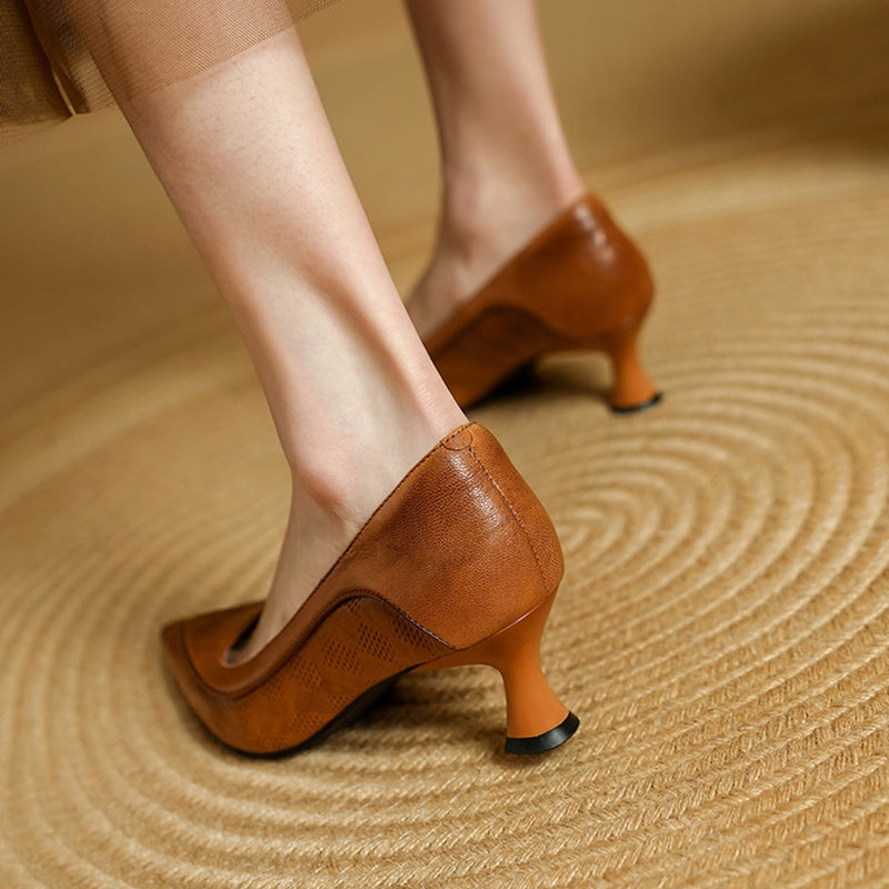 Zapatos de Tacón Alto de Cuero Auténtico Belle - Van Moreau Utrecht