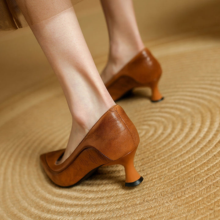 Zapatos de Tacón Alto de Cuero Auténtico Belle - Van Moreau Utrecht