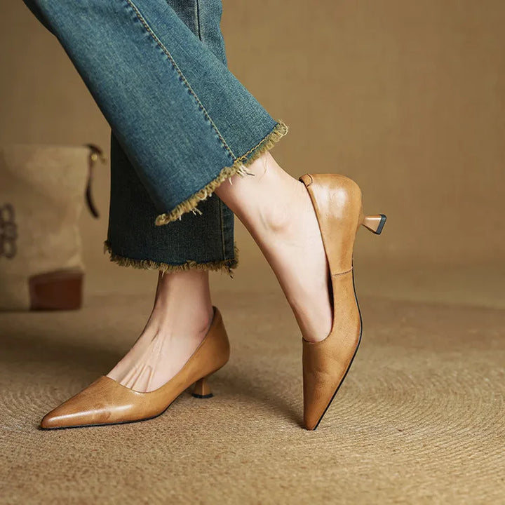 Anok Tacones Altos de Cuero Auténtico - Van Moreau Utrecht
