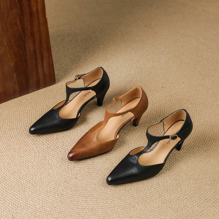 Tacones Altos de Cuero Auténtico Triana - Van Moreau Utrecht