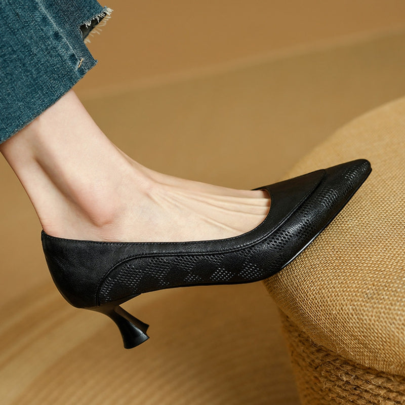 Zapatos de Tacón Alto de Cuero Auténtico Belle - Van Moreau Utrecht