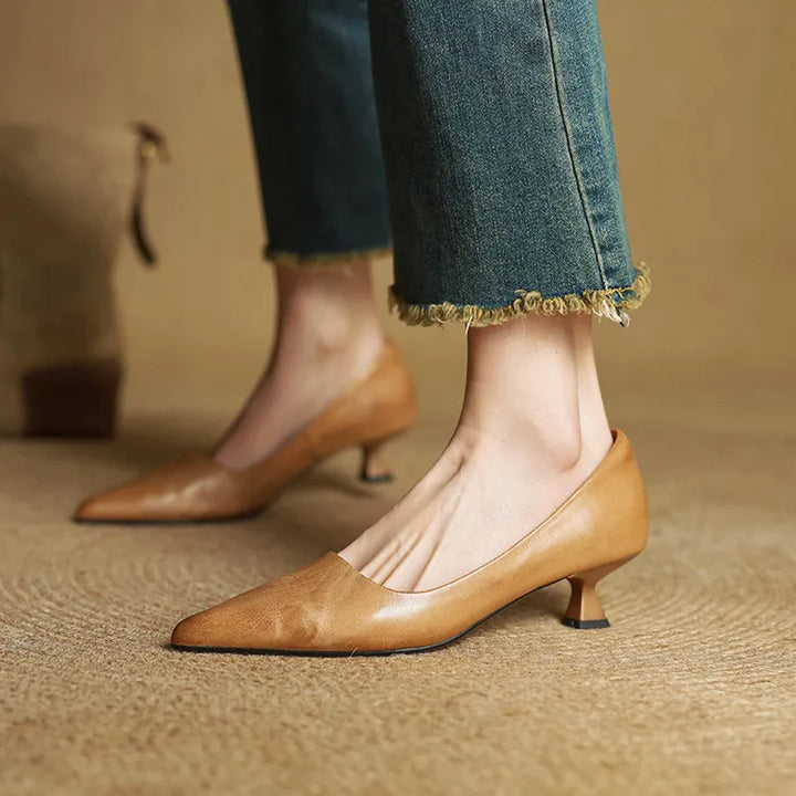 Anok Tacones Altos de Cuero Auténtico - Van Moreau Utrecht