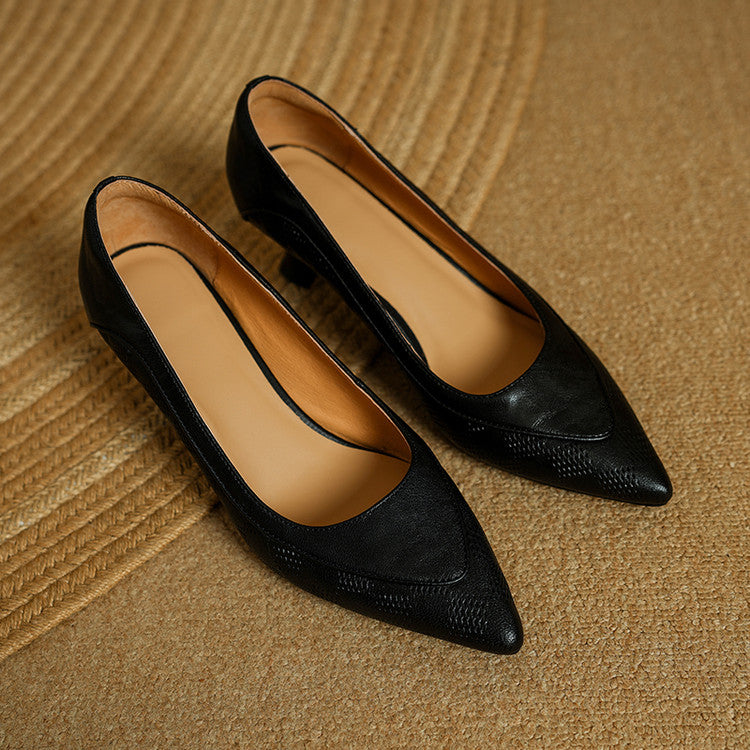 Zapatos de Tacón Alto de Cuero Auténtico Belle - Van Moreau Utrecht