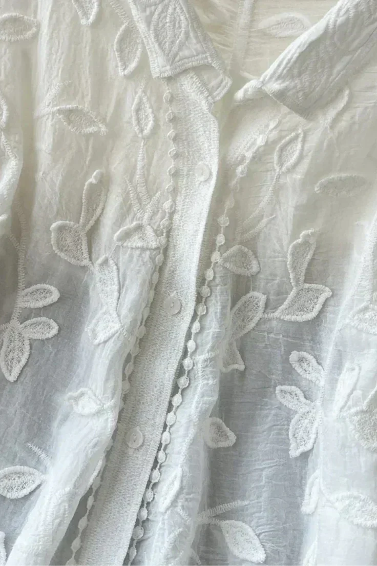 Prairie Camisa de Encaje Bordado - Van Moreau Utrecht