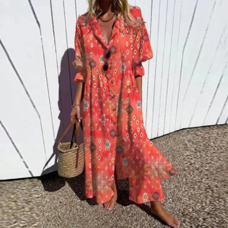 Lila | Bloom Boldly Maxi Dress - Van Moreau Utrecht