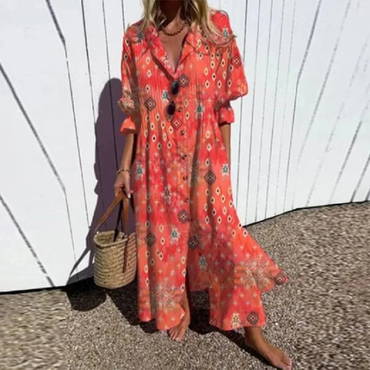 Lila | Bloom Boldly Maxi Dress - Van Moreau Utrecht