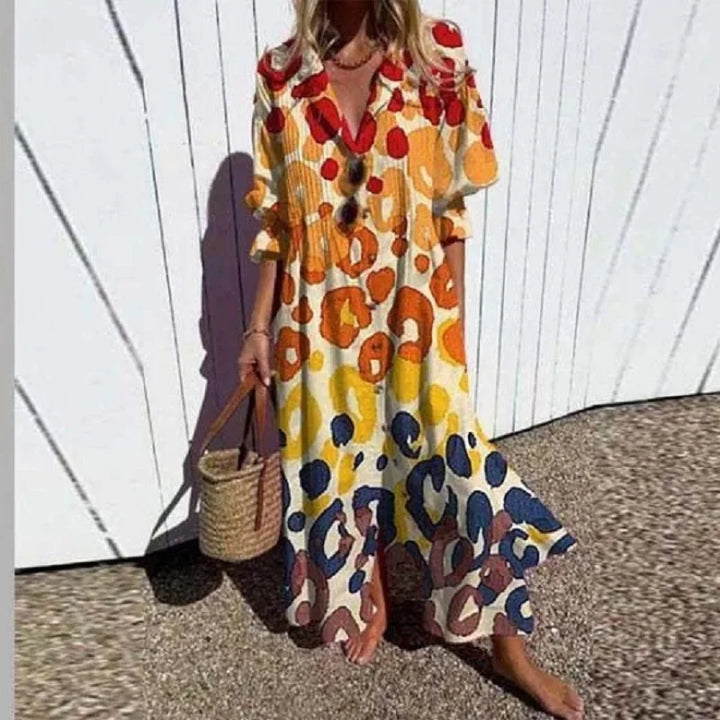 Lila | Bloom Boldly Maxi Dress - Van Moreau Utrecht