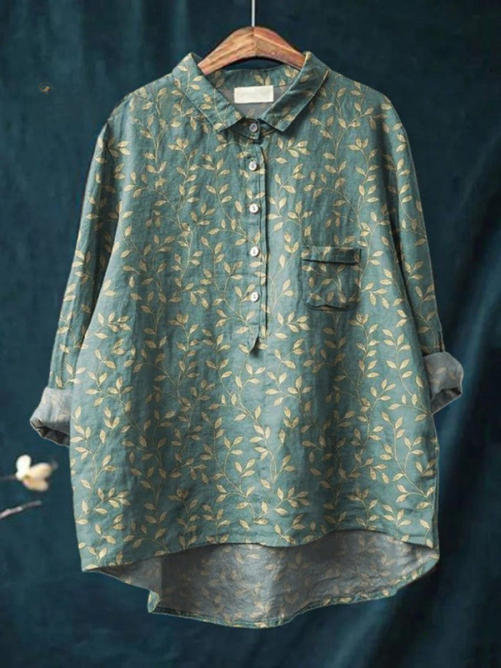 Tiziana – Camisa de lino estampada - Van Moreau Utrecht