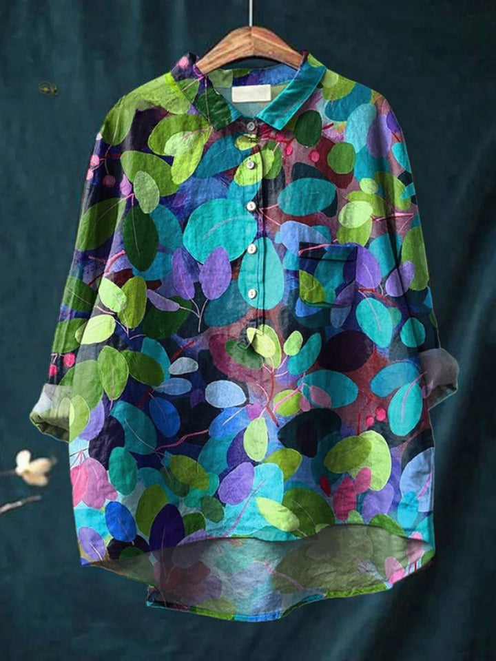 Tiziana – Camisa de lino estampada - Van Moreau Utrecht