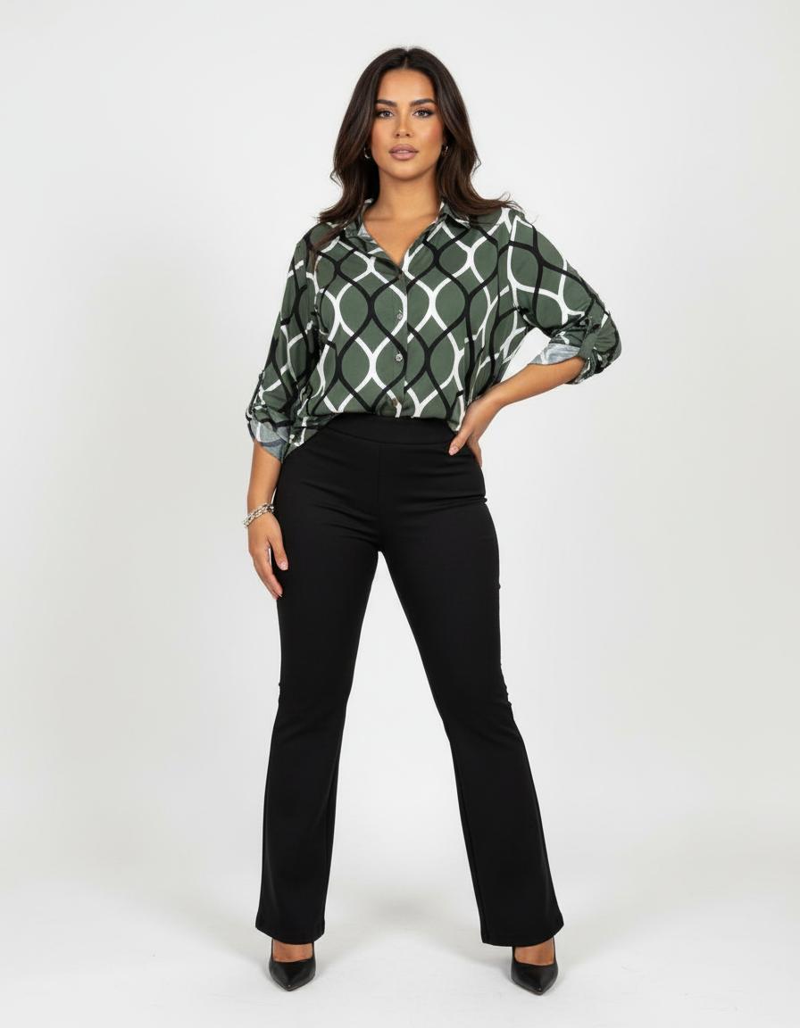 Nora Blusa con Estampado Gráfico - Van Moreau Utrecht