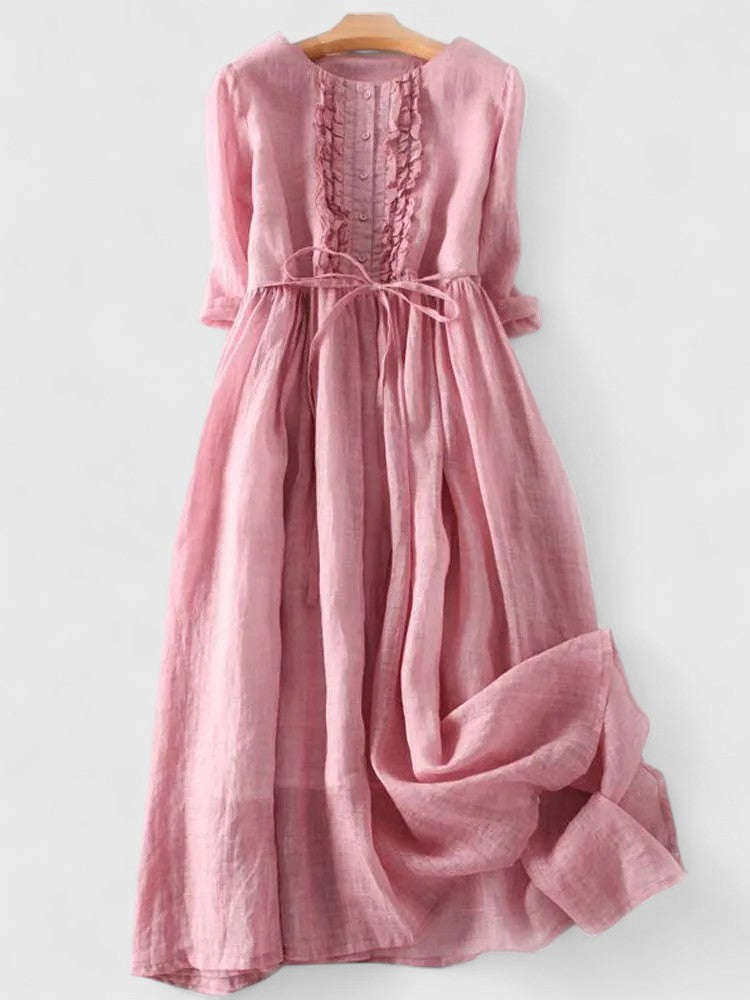 SOFÍA – VESTIDO MIDI CON LAZO - Van Moreau Utrecht