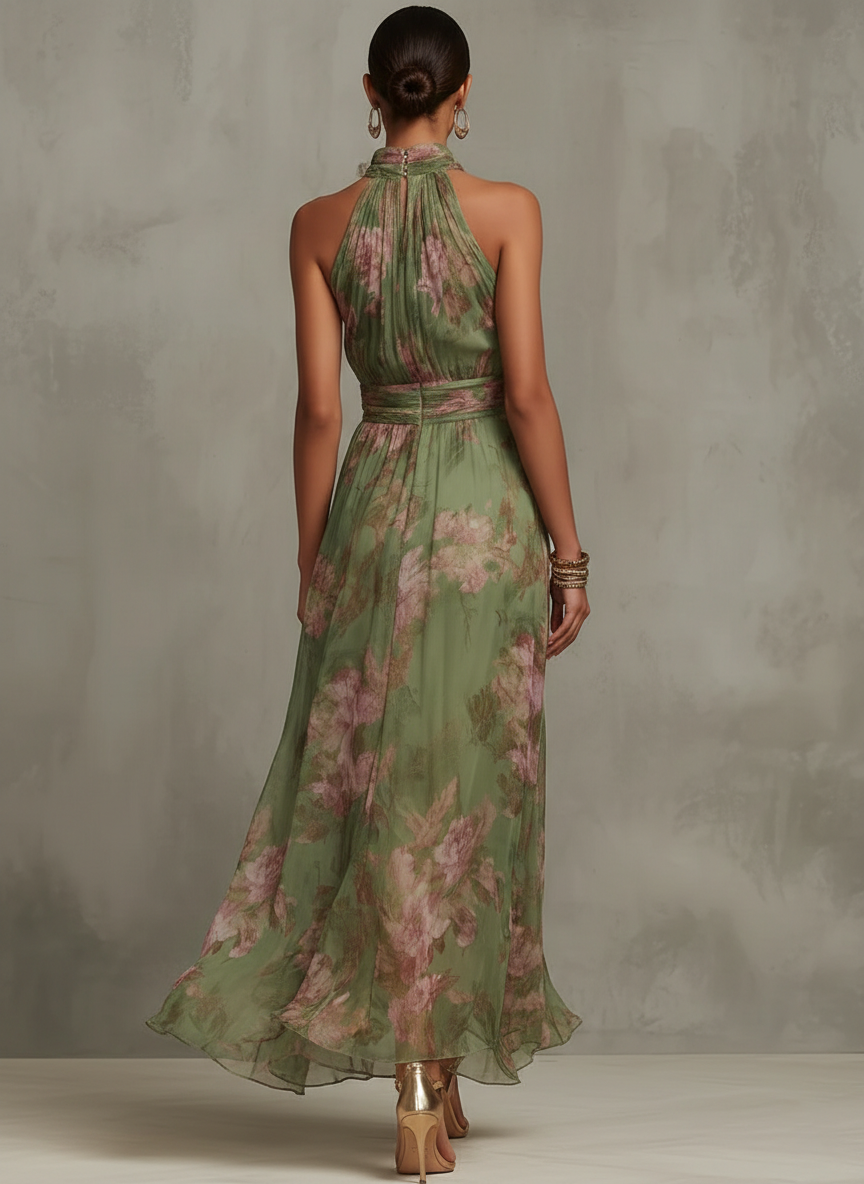 Sophie | Elegant Floral Summer Dress - Van Moreau Utrecht