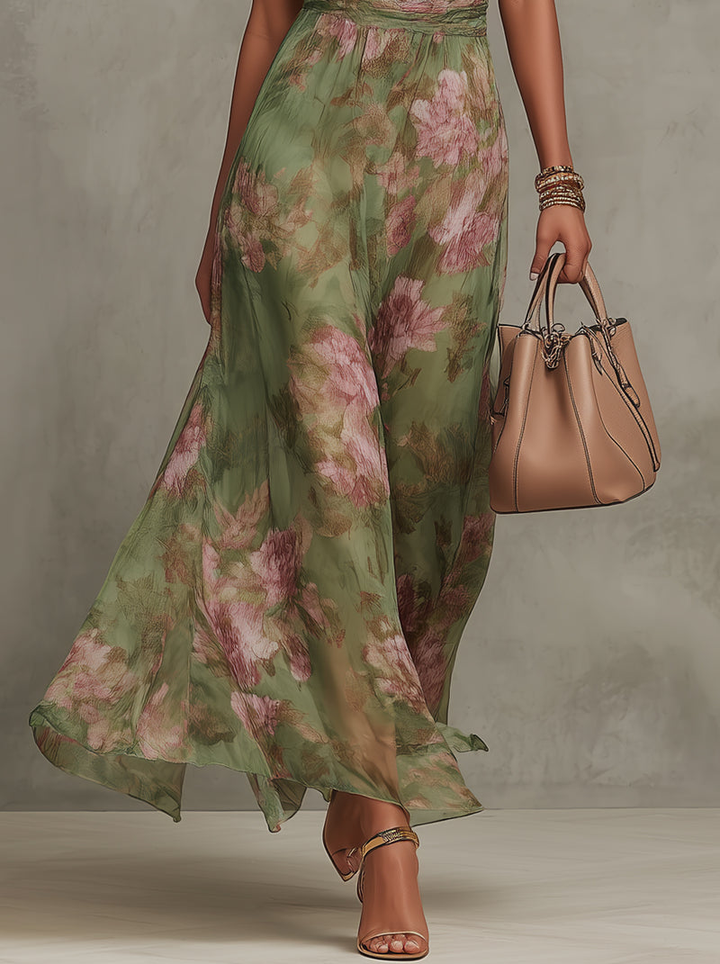 Sophie | Elegant Floral Summer Dress - Van Moreau Utrecht