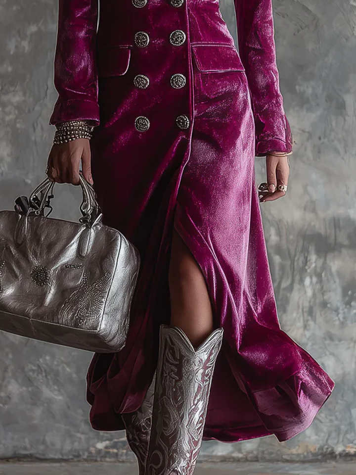 Vera | Vestido Blazer de Terciopelo Maxi - Van Moreau Utrecht