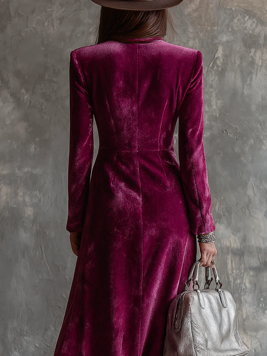 Vera | Vestido Blazer de Terciopelo Maxi - Van Moreau Utrecht