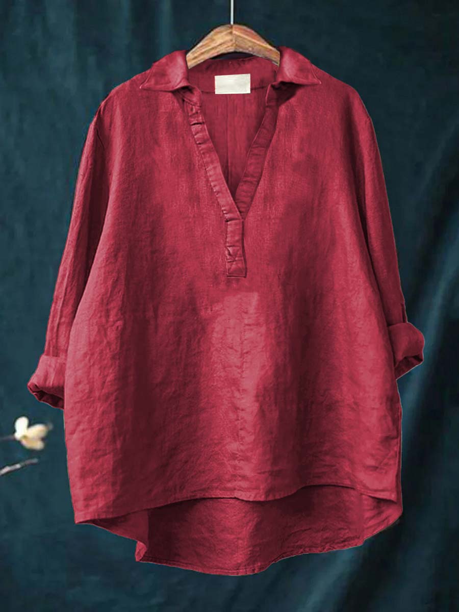 Andrea | Elegante Blusa de Verano de Linho - Van Moreau Utrecht