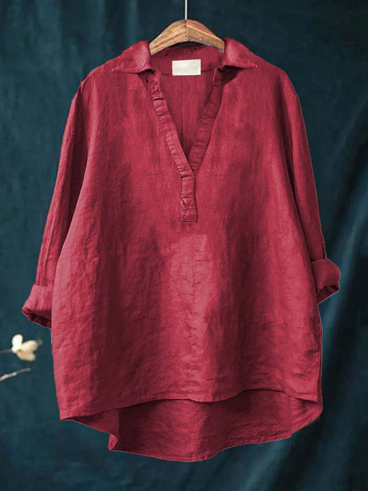 Andrea | Elegante Blusa de Verano de Linho - Van Moreau Utrecht
