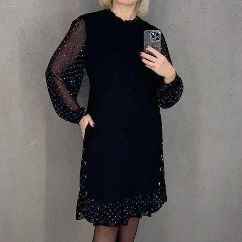 Estela | Vestido Elegante con Cristales y Escote Redondo - Van Moreau Utrecht