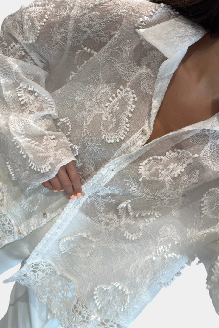 Prairie Camisa de Encaje Bordado - Van Moreau Utrecht
