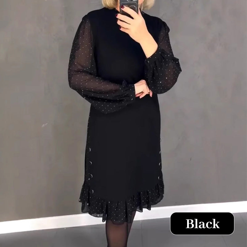 Estela | Vestido Elegante con Cristales y Escote Redondo - Van Moreau Utrecht