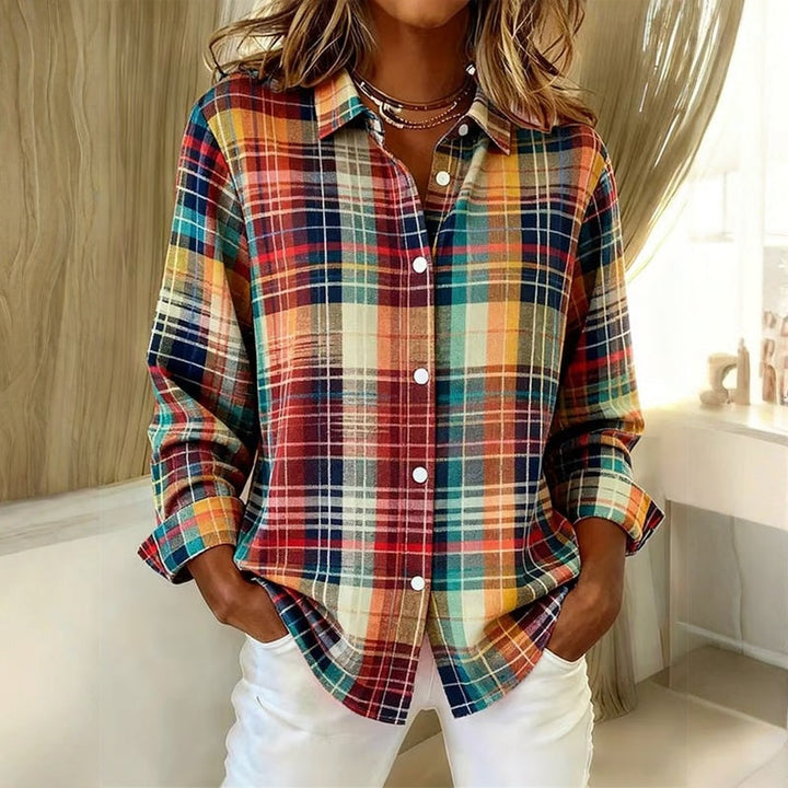 Rita | Blusa a cuadros de colores - Van Moreau Utrecht