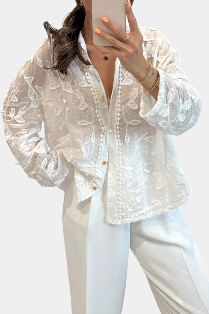 Prairie Camisa de Encaje Bordado - Van Moreau Utrecht