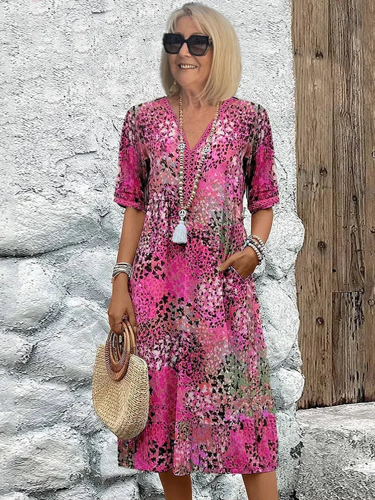 Lina | Vestido ligero con escote en V - Van Moreau Utrecht