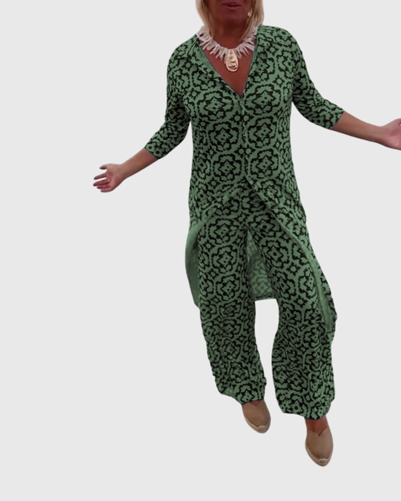 Gabriella™ | Conjunto Elegante Vintage de Dos Piezas - Van Moreau Utrecht