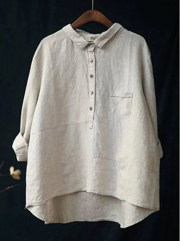 Elvie | Blusa Linne Elegante para el Verano - Van Moreau Utrecht