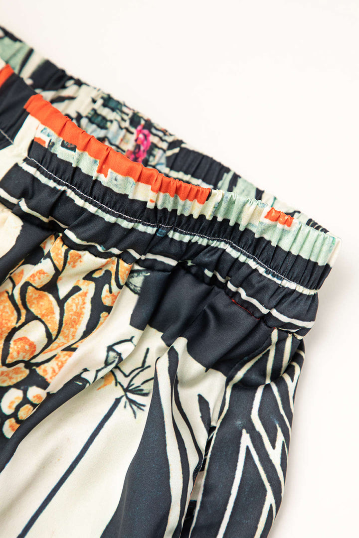 Arce | Pantalones Rectos de Cintura Alta con Estampado Floral - Van Moreau Utrecht