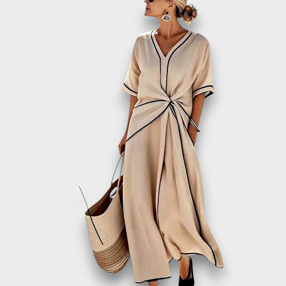 ELENA – VESTIDO CRUZADO FLUIDO - Van Moreau Utrecht